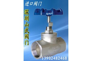 进口截止阀，日本K I TZ北泽截止阀，丝口不锈钢截止阀